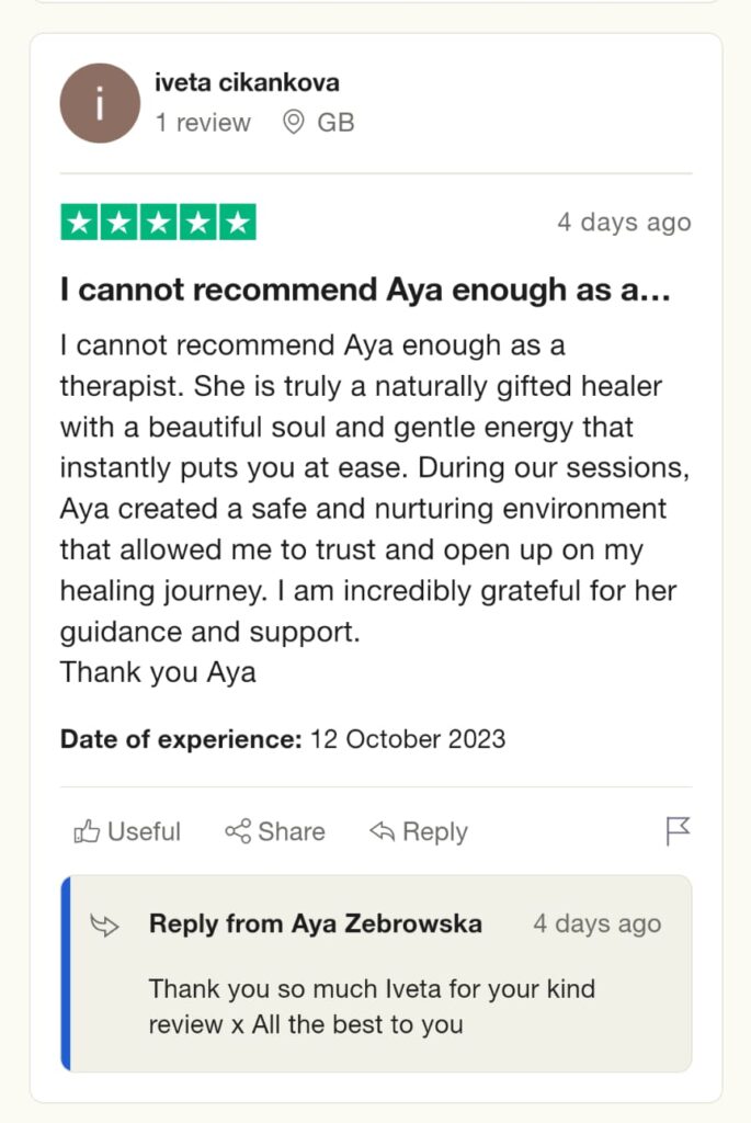 testimonial Aya Zebrowska